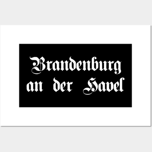 Brandenburg an der Havel written with gothic font Posters and Art